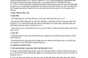 Kế hoạch 1082/KH-BTP kiểm tra việc thực hiện Luật Hòa giải cơ sở 2016