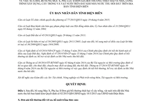 Quyết định 05/2016/QĐ-UBND sửa đổi đơn giá bồi thường thiệt hại cây trồng vật nuôi thu hồi đất Điện Biên