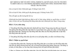 Nghị định 48/2016/NĐ-CP chức năng quyền hạn cơ cấu Văn phòng Hội đồng nhân dân tỉnh thành phố