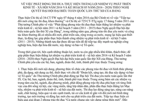 Chỉ thị 18/CT-TTg thi đua thực hiện thắng lợi nhiệm vụ phát triển kinh tế xã hội 2016