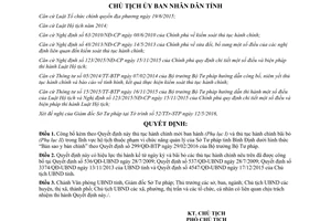 Quyết định 1727/QĐ-UBND thủ tục hành chính lĩnh vực hộ tịch quản lý Sở Tư pháp Bình Định 2016