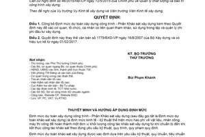 Quyết định 1354/QĐ-BXD định mức dự toán xây dựng công trình phần Khảo sát xây dựng 2016