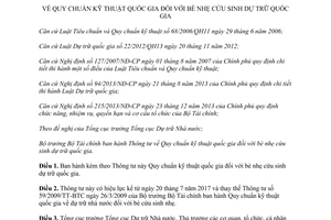 Thông tư 03/2017/TT-BTC Quy chuẩn kỹ thuật quốc gia bè nhẹ cứu sinh dự trự quốc gia