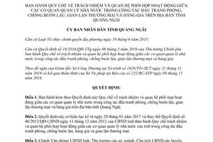 Quyết định 02/2017/QĐ-UBND trách nhiệm quan hệ phối hợp đấu tranh phòng chống buôn lậu Quảng Ngãi