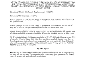 Quyết định 215/QĐ-UBND thủ tục hành chính được sửa đổi bổ sung hoạt động xây dựng Hà Nội 2017