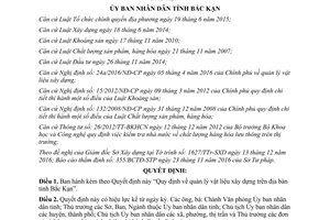 Quyết định 02/2017/QĐ-UBND quản lý vật liệu xây dựng Bắc Kạn