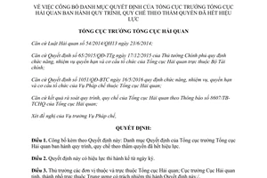 Quyết định 01/QĐ-TCHQ công bố danh mục quyết định đã hết hiệu lực 2017