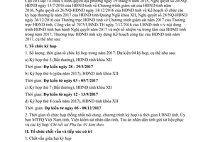 Kế hoạch số 02/KH-HĐND 2017 công tác của Hội đồng nhân dân Quảng Ngãi