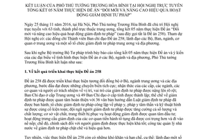 Thông báo 04/TB-VPCP kết luận Phó Thủ tướng Hội nghị trực tuyến hoạt động giám định tư pháp 2017