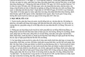 Hướng dẫn 21-HD/BTGTW tuyên truyền kỷ niệm các ngày lễ lớn trong năm 2017