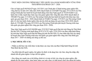 Kế hoạch 02/KH-UBND 2017 Chương trình mục tiêu quốc gia giảm nghèo bền vững Thái Bình