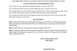 Quyết định 01/2017/QĐ-UBND Bãi bỏ 06/2005/QĐ-UBND quy chế tổ chức đánh bắt hải sản trên biển Đà Nẵng