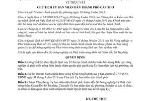 Quyết định 53/QĐ-UBNDcông bố thủ tục hành chính chuẩn hóa thuộc thẩm quyền giải quyết Cần Thơ 2017