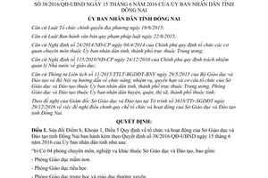 Quyết định 01/2017/QĐ-UBND sửa đổi Quy định tổ chức hoạt động Sở Giáo dục và Đào tạo Đồng Nai 2017