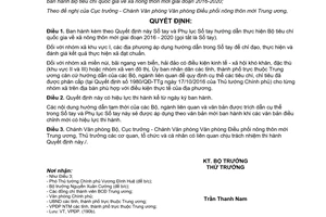 Quyết định 69/QĐ-BNN-VPĐP Sổ tay hướng dẫn thực hiện Bộ tiêu chí quốc gia xã nông thôn mới 2017