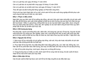 Nghị định 02/2017/NĐ-CP chính sách hỗ trợ khôi phục sản xuất nông nghiệp vùng thiệt hại thiên tai dịch bệnh