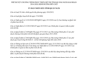 Quyết định 23/QĐ-UBND về phát triển đô thị tỉnh Quảng Ngãi 2016 2020 định hướng 2025 năm 2017