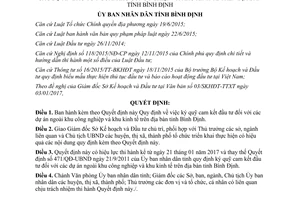 Quyết định 02/2017/QĐ-UBND ký quỹ cam kết đầu tư các dự án ngoài khu công nghiệp khu kinh tế Bình Định