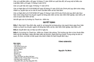 Quyết định 102/QĐ-BHXH cấp quản lý sử dụng thẻ trang phục người thực hiện nhiệm vụ thanh tra 2017