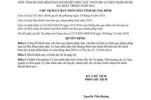 Quyết định 113/QĐ-UBND 2017 công bố danh mục văn bản hết hiệu lực Quảng Bình