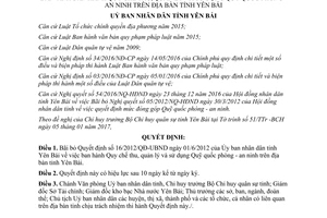 Quyết định 02/2017/QĐ-UBND bãi bỏ 16/2012/QĐ-UBND quản lý sử dụng Quỹ quốc phòng Yên Bái
