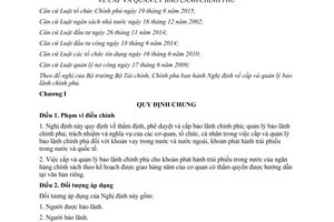 Nghị định 04/2017/NĐ-CP cấp quản lý bảo lãnh chính phủ