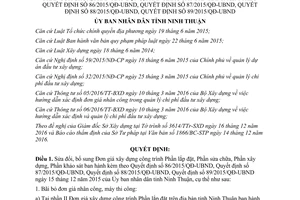 Quyết định 03/2017/QĐ-UBND sửa đổi Đơn giá Đơn giá xây dựng công trình Ninh Thuận