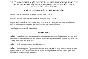 Quyết định 35/QĐ-UBND 2017 công bố danh mục văn bản quy phạm pháp luật hết hiệu lực Lai Châu