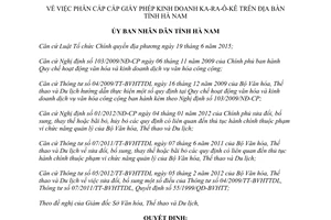 Quyết định 05/2017/QĐ-UBND phân cấp cấp Giấy phép kinh doanh ka ra ô kê Hà Nam