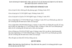 Quyết định 03/2017/QĐ-UBND mức thu quản lý sử dụng giá dịch vụ qua đò Hà Nam