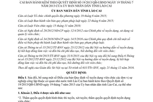 Quyết định 04/2017/QĐ-UBND sửa đổi Quy định tuyển dụng theo Quyết định 19/2013/QĐ-UBND tỉnh Lào Cai