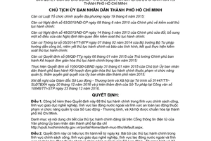 Quyết định 290/QĐ-UBND thủ tục hành chính quản lý Sở Lao động Thương binh Hồ Chí Minh 2017