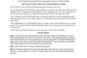 Quyết định 155/QĐ-UBND công bố thủ tục hành chính tiêu chuẩn đo lường chất lượng Cần Thơ 2017