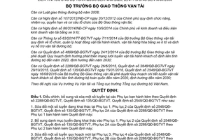 Quyết định 189/QĐ-BGTVT điều chỉnh Quy hoạch chi tiết tuyến vận tải hành khách cố định liên tỉnh 2017