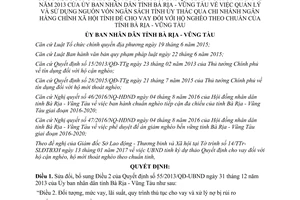 Quyết định 02/2017/QĐ-UBND sửa đổi 55/2013/QĐ-UBND quản lý sử dụng nguồn vốn ngân sách Vũng Tàu