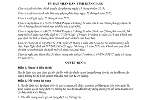 Quyết định 03/2017/QĐ-UBND giá dịch vụ sử dụng đường bộ xây dựng đường bộ kinh doanh Kiên Giang