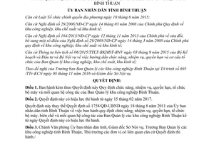 Quyết định 04/2017/QĐ-UBND nhiệm vụ quyền hạn bộ máy Ban Quản lý khu công nghiệp Bình Thuận