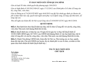 Quyết định 03/2017/QĐ-UBND Quy chế tổ chức Lễ tang cán bộ công viên chức Nhà nước Quảng Bình