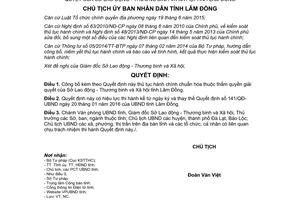 Quyết định 158/QĐ-UBND thủ tục hành chính thẩm quyền của Lao động Thương binh Xã hội Lâm Đồng 2017