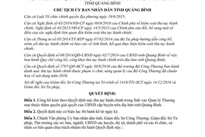 Quyết định 193/QĐ-UBND thủ tục hành chính Quản lý Thương mại Ủy ban huyện Quảng Bình 2017