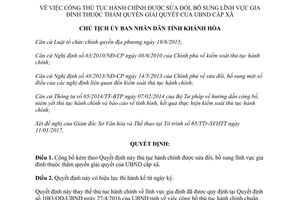 Quyết định 247/QĐ-UBND thủ tục hành chính lĩnh vực gia đình được sửa đổi Thanh Hóa 2017