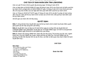 Quyết định 157/QĐ-UBND thủ tục hành chính thẩm quyền giải quyết Sở Xây dựng Lâm Đồng 2017