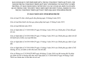 Quyết định 05/2017/QĐ-UBND phối hợp thực hiện nhiệm vụ Trung tâm Phát triển quỹ đất Bình Phước