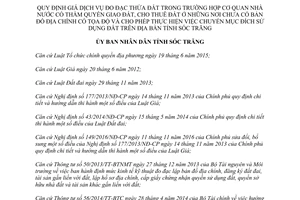 Quyết định 04/2017/QĐ-UBND giá dịch vụ đo đạc thửa đất cơ quan nhà nước giao đất cho thuê đất Sóc Trăng