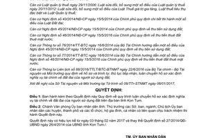 Quyết định 05/2017/QĐ-UBND quy trình luân chuyển hồ sơ xác định nghĩa vụ tài chính về đất đai Kon Tum