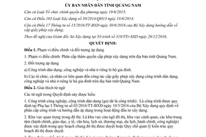 Quyết định 02/2017/QĐ-UBND phân cấp thẩm quyền cấp giấy phép xây dựng Quảng Nam