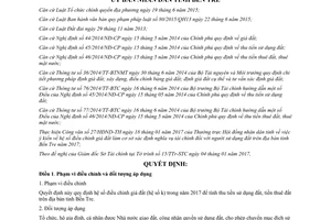 Quyết định 05/2017/QĐ-UBND hệ số điều chỉnh giá đất xác định nghĩa vụ người sử dụng đất Bến Tre