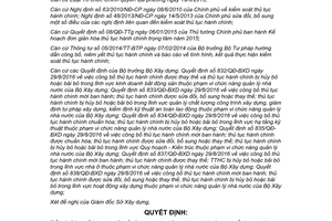 Quyết định 71/QĐ-UBND thủ tục hành chính thuộc phạm vi quản lý Sở Xây dựng tỉnh Tuyên Quang 2017