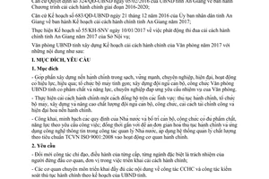 Kế hoạch 28A/KH-VPUBND cải cách hành chính của Văn phòng An Giang 2017