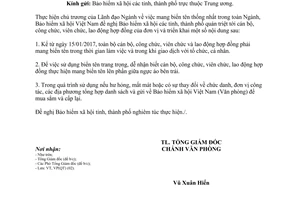 Công văn 53/BHXH-VP sử dụng biển tên cán bộ công viên chức toàn ngành 2017